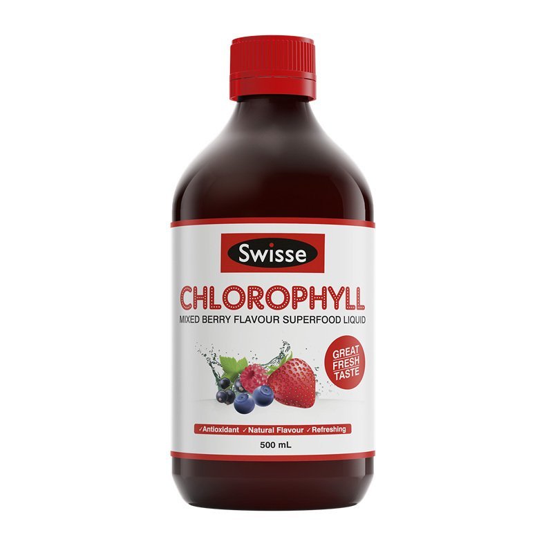 Swisse Chlorophyll Mixed Berry Flavour Liquid 500mL - BeeVitamins