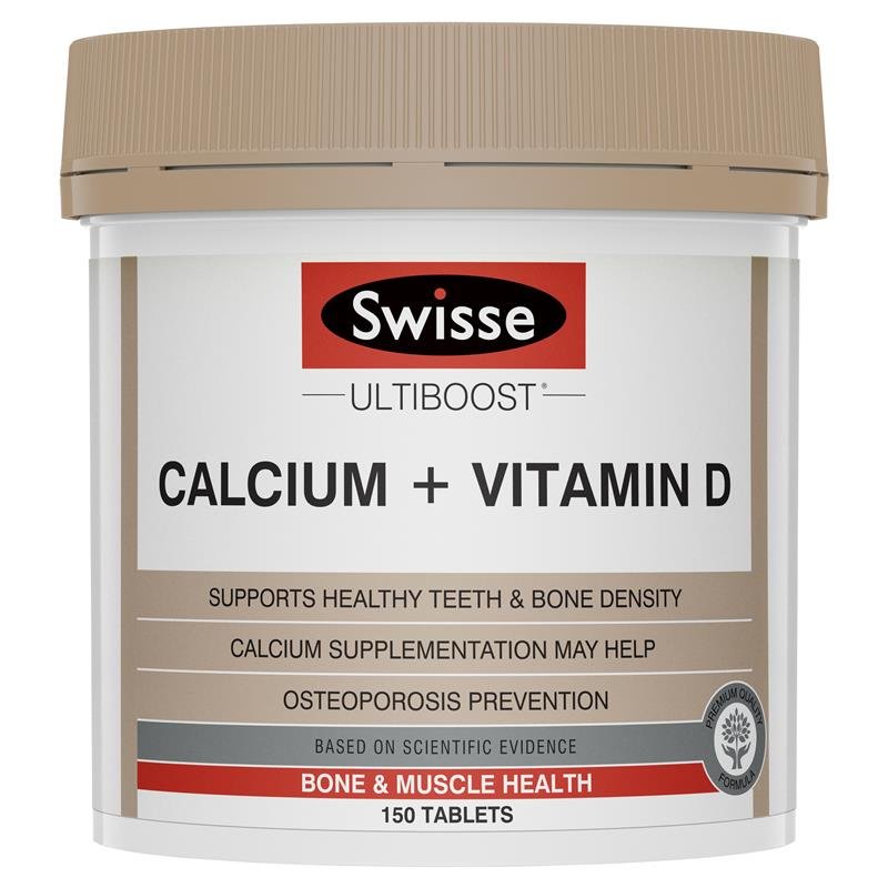 Swisse Ultiboost Calcium + Vitamin D 150 Tablets - BeeVitamins