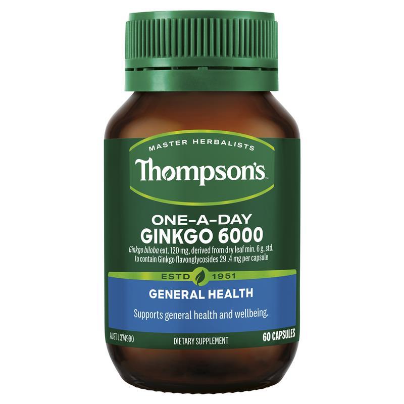 Thompson's One - A - Day Ginkgo 6000mg 60 Capsules - BeeVitamins