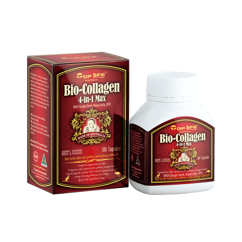 Top Life Bio - Collagen 4 in 1 Max 100 Capsules - BeeVitamins