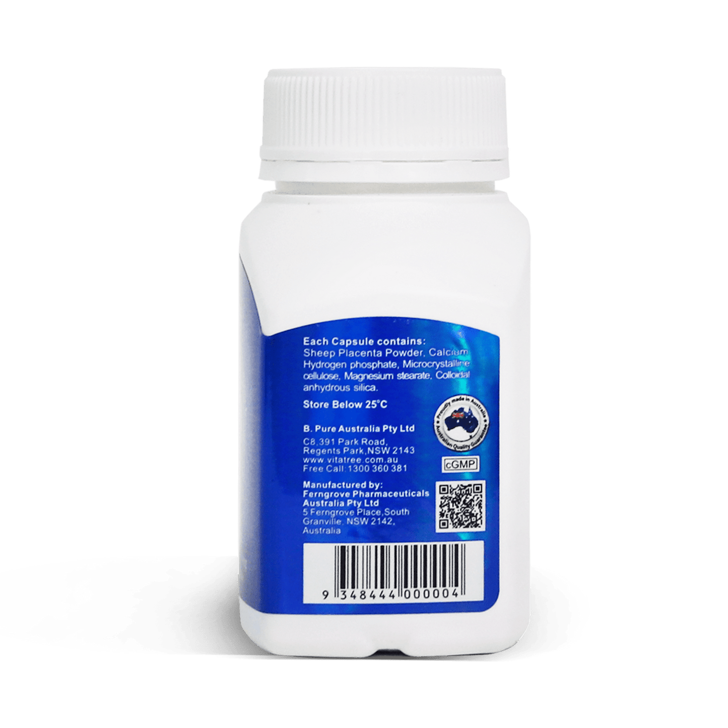 Vitatree Premium Super Strength Sheep Placenta 60000 Mg 60 x 2 Tablets - BeeVitamins