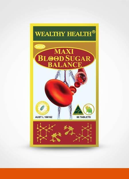 Wealthy Health Maxi Blood Sugar Balance 60 Tablets - BeeVitamins