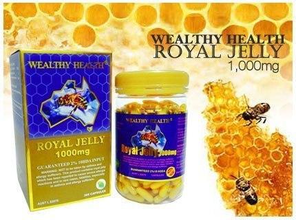 Wealthy Health Royal Jelly 1000mg Guaranteed 6% 10HDA 365 Capsules - BeeVitamins