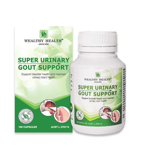 Wealthy Health Super Urinary Gout Support 100 Capsules - BeeVitamins