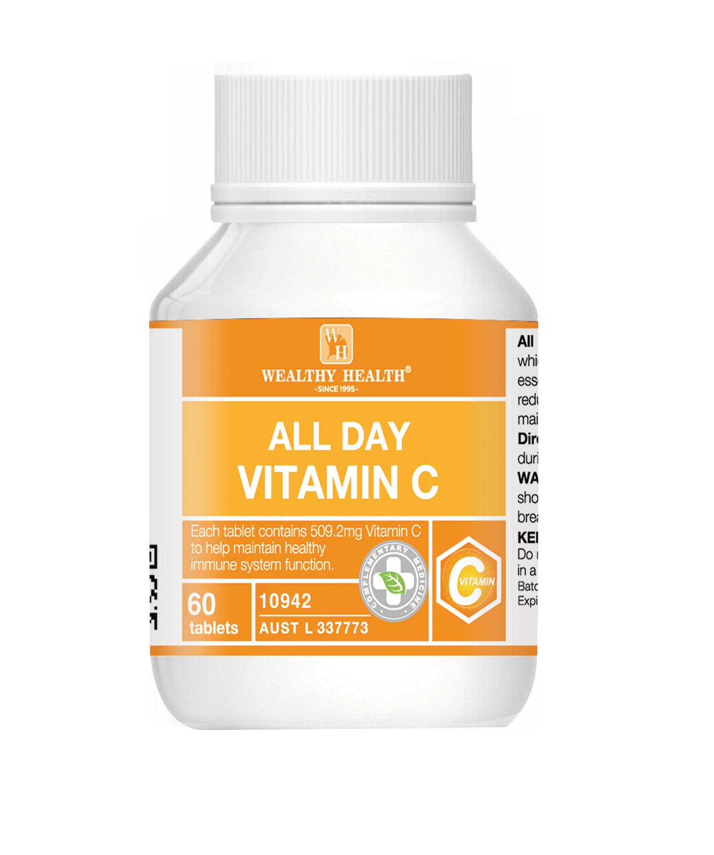 Wealthy Health Vitamin C 60 Tablets - BeeVitamins
