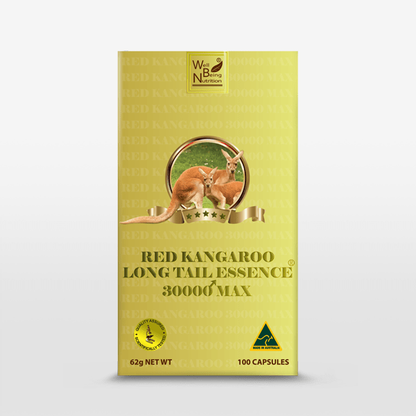 Well Being Nutrition Red Kangaroo Long Tail Essence 30000 MAX 100 Capsules - BeeVitamins