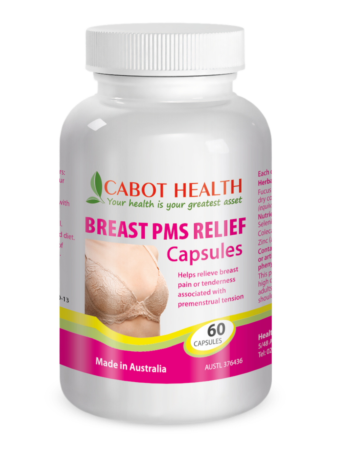 Cabot Health Breast PMS Relief 60 Capsules