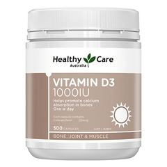 Healthy Care Vitamin D3 1000IU 500 Capsules