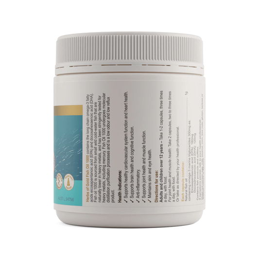 Herbs of Gold Fish Oil 1000mg 200 Capsules
