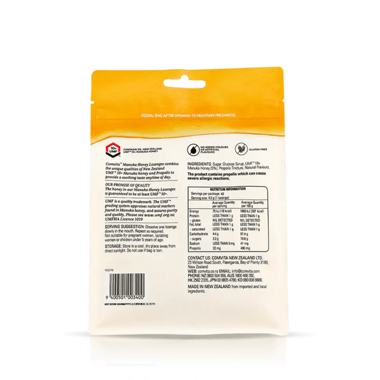 Comvita Manuka Honey Lozenges with Propolis - Lemon and Honey 40 Lozenges