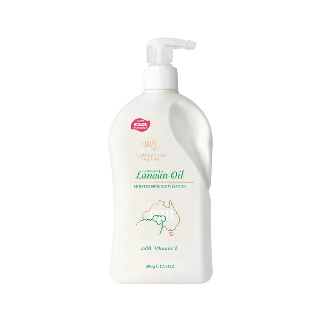 G&M Australian Creams Lanolin Oil Moisturising Body Lotion with Vitamin E 500g