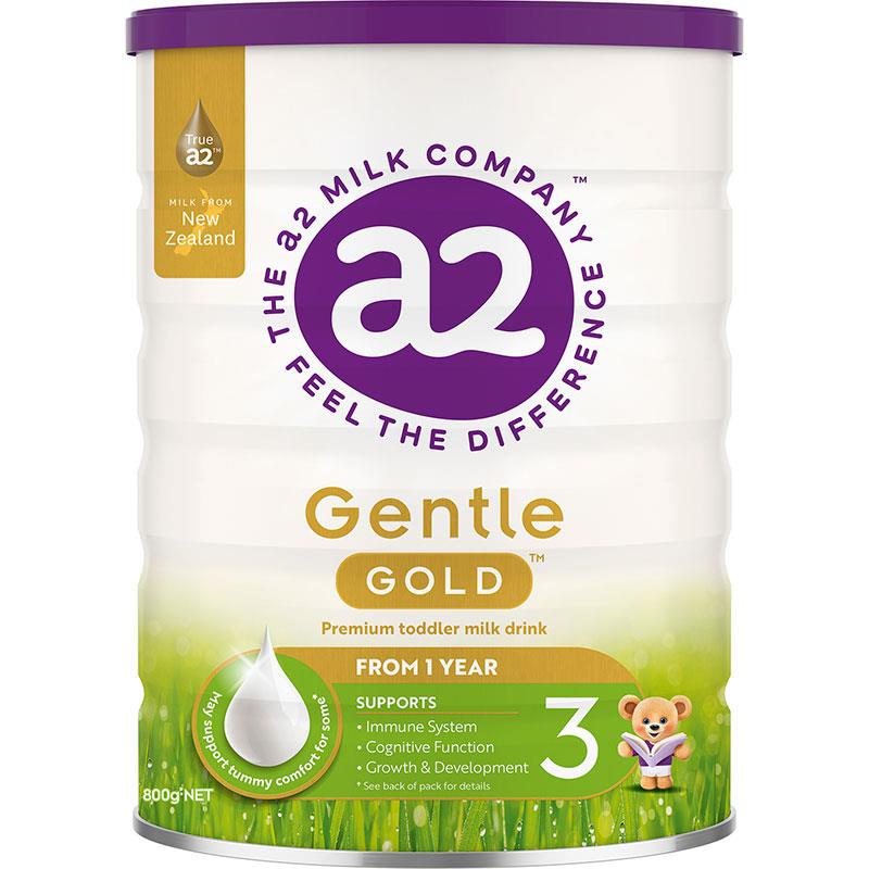 A2 Gentle Gold Premium Toddler Milk Stage 3 From 1 Year to 3 Years 800g