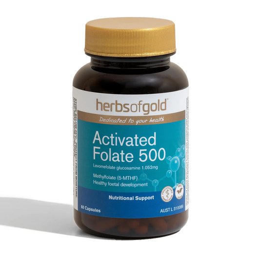 Herbs of Gold Activated Folate 500 60 Capsules