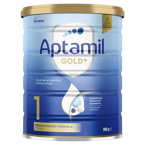 Aptamil Gold+ 1 Infant Formula from Birth to 6 Months 900g
