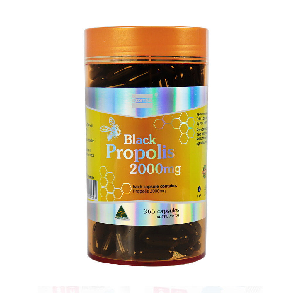 Costar Black Propolis 2000mg 365 Capsules