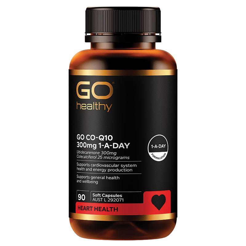 Go Healthy CoQ10 300mg + vit D3 1000IU 90 Capsules