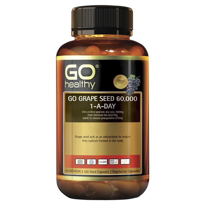 Go Healthy Grape Seed 60000mg 120 Vege Capsules