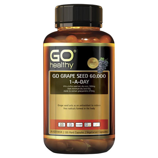 Go Healthy Grape Seed 60000mg 120 Vege Capsules