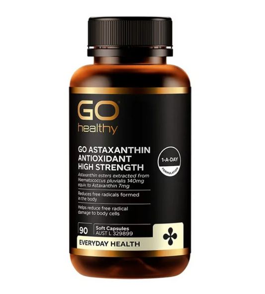 Go Healthy Astaxanthin Antioxidant High Strength 90 Soft Capsules