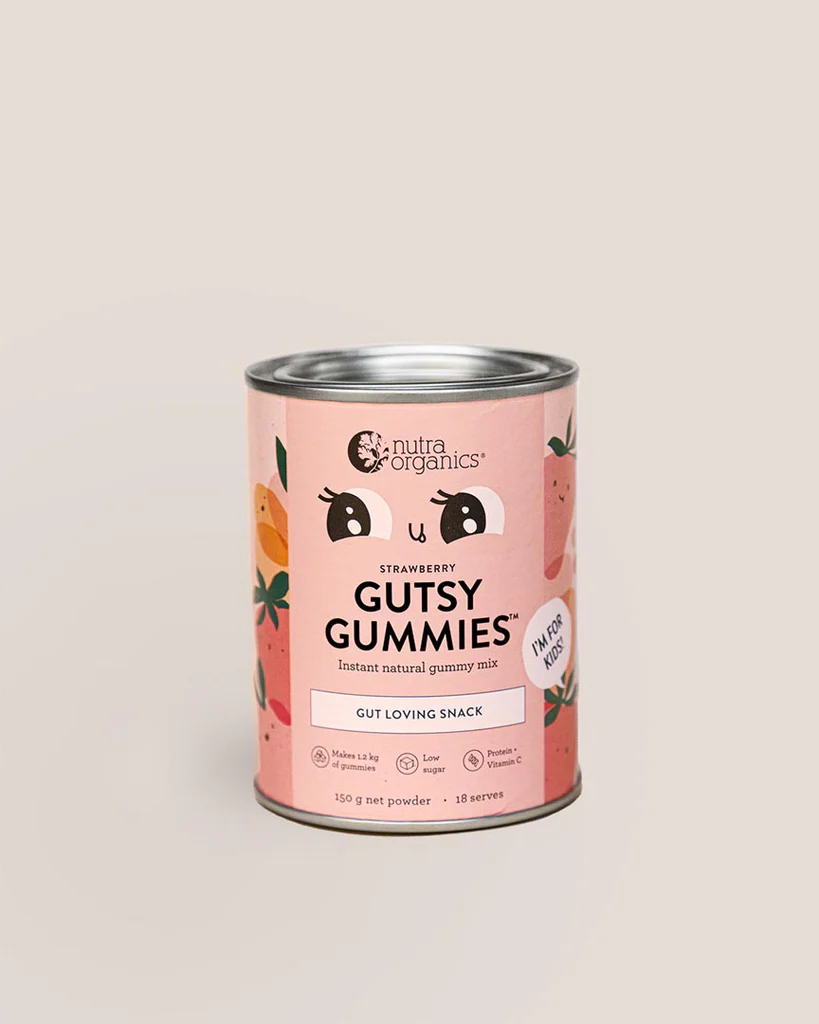Nutra Organics Gutsy Gummies (Gut Loving Snack) Strawberry 150g