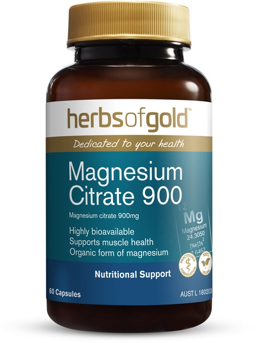 Herbs of Gold Magnesium Citrate 900 60 Capsules (Exp date: 11/24)