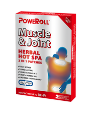 PoweRoll Muscle & Joint Herbal Hot Spa 2 IN 1 Patches 2Pcs