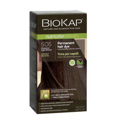 Biokap Nutricolor Delicato 5.05 Chestnut Light Brown Permanent Hair Dye