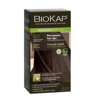 Biokap Nutricolor Delicato 5.0 Natural Light Chestnut Permanent Hair Dye