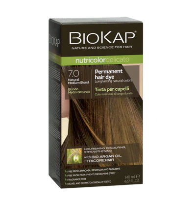 Biokap Nutricolor Delicato 7.0 Natural Medium Blond Permanent Hair Dye
