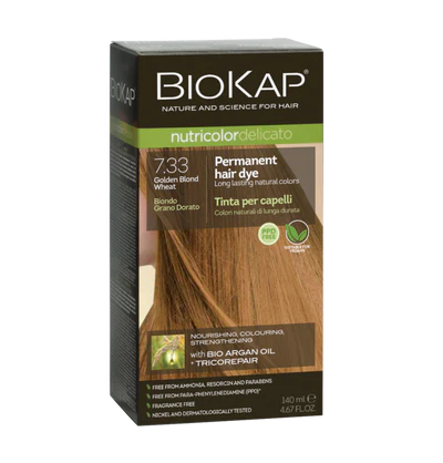 Biokap Nutricolor Delicato 7.33 Golden Blond Wheat Permanent Hair Dye