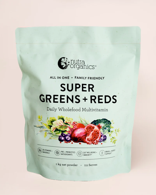 Nutra Organics Super Greens + Reds Powder 1Kg