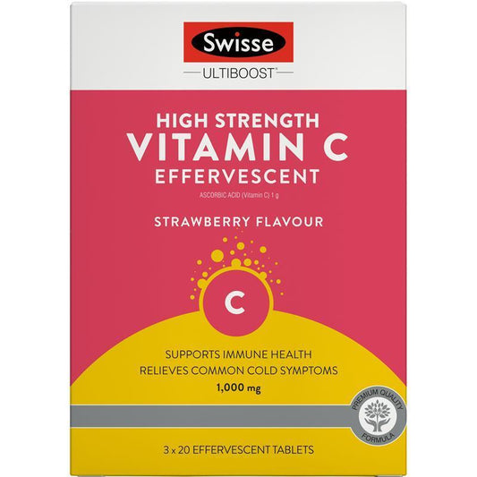 Swisse High Strength Vitamin C 1000mg Effervescent 60 Tablets