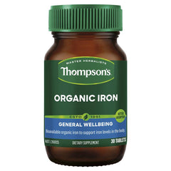 Thompson's Organic Iron 24mg 30 Tablets