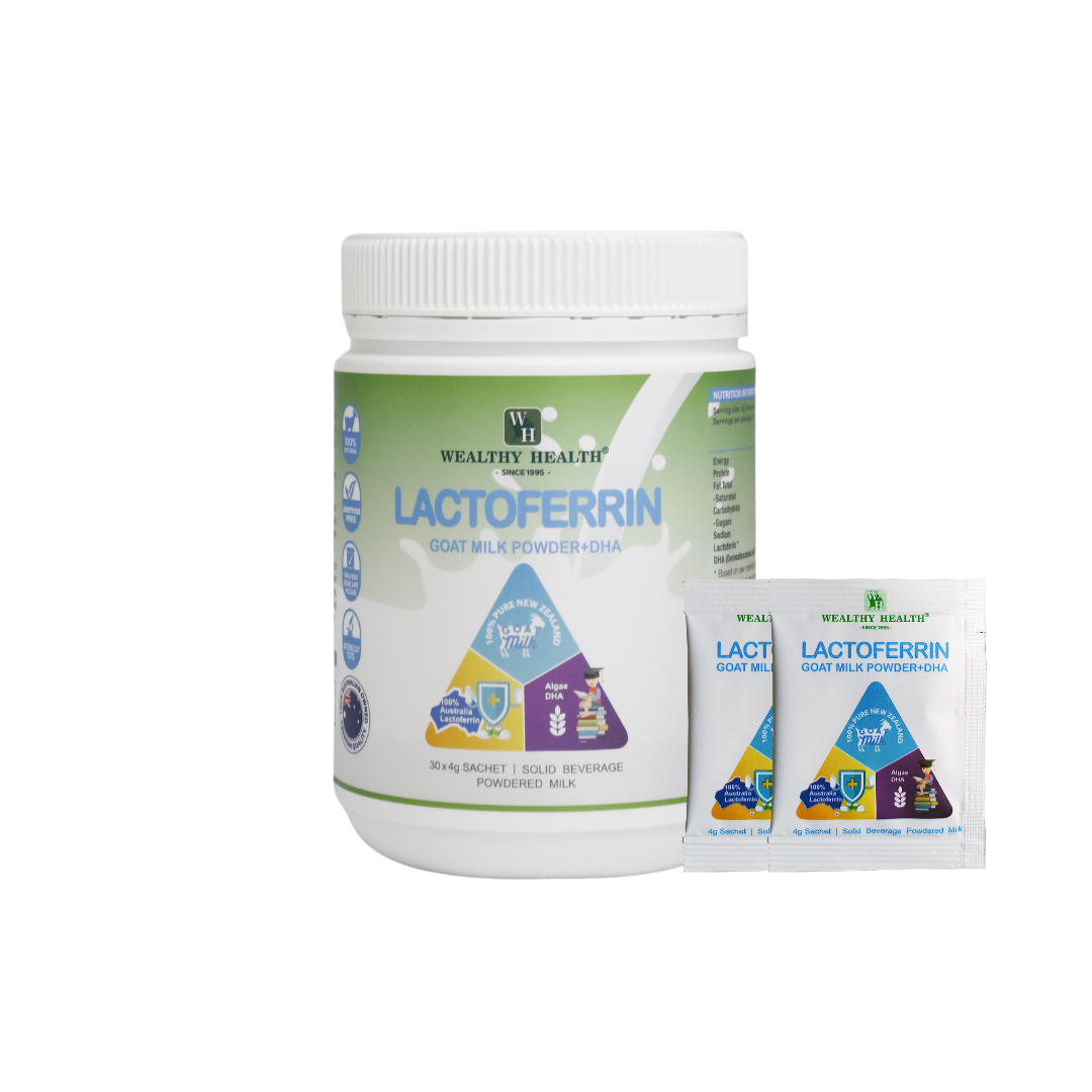 Wealthy Health Lactoferrin Goat Milk Powder + DHA