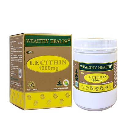 Wealthy Health Lecithin Capsules 1200mg 200 Capsules
