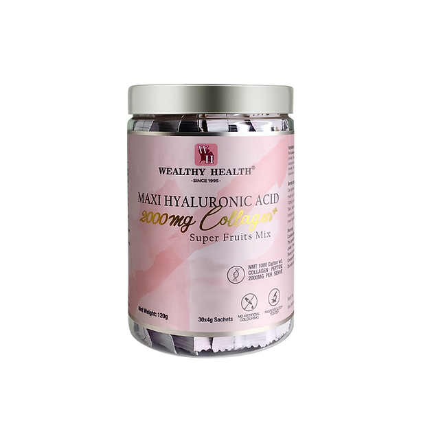 Wealthy Health Maxi Hyaluronic Acid Collagen + Super Fruits Mix 30x4g Sachets