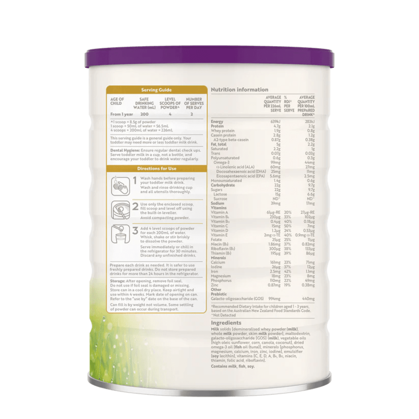 A2 Gentle Gold Premium Toddler Milk Stage 3 From 1 Year to 3 Years 800g - BeeVitamins