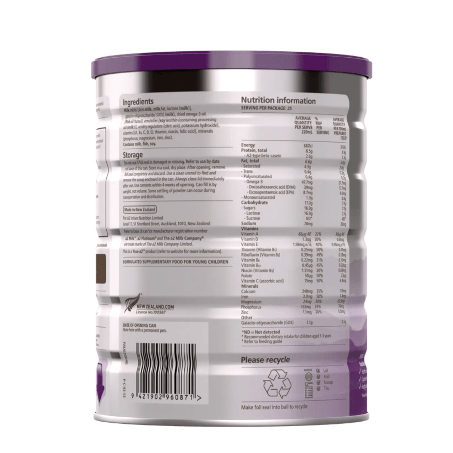 A2 Milk Platinum Junior Formula Stage 4 - BeeVitamins