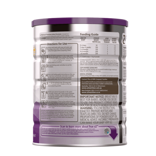 A2 Platinum Premium Infant Formula Stage 1 0 - 6 Months 900g - BeeVitamins