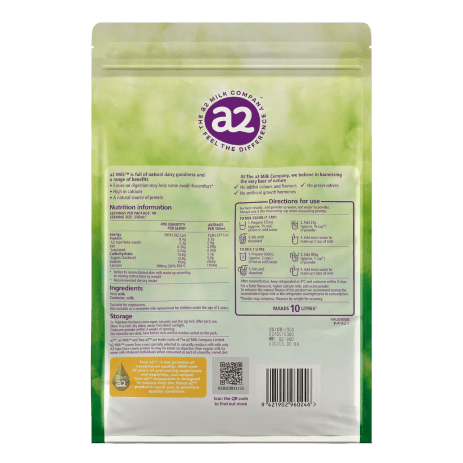 A2 Skim Milk Powder 1kg - BeeVitamins