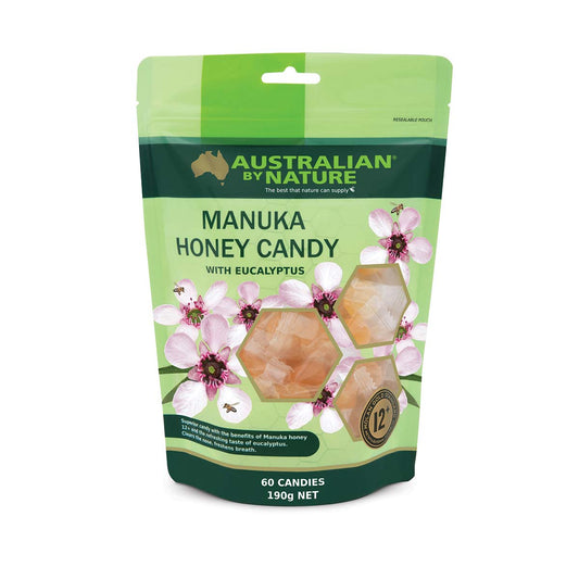 Australian by Nature Manuka & Eucalyptus 12+ (MGO 400) 60 Candies - BeeVitamins