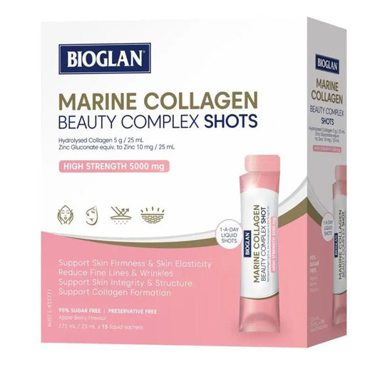 Bioglan Marine Collagen Beauty Complex 25ml x 15 Shots - BeeVitamins