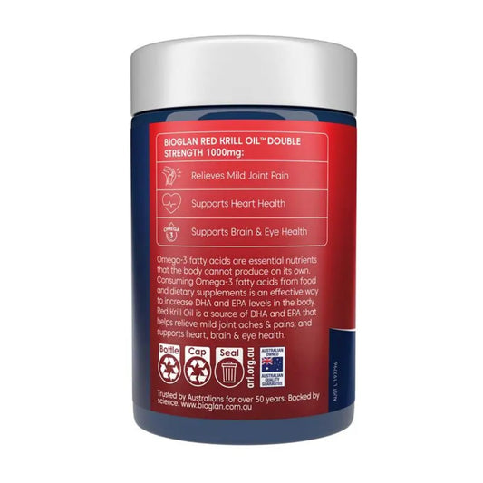 Bioglan Red Krill Oil 1000mg 60 Capsules - BeeVitamins