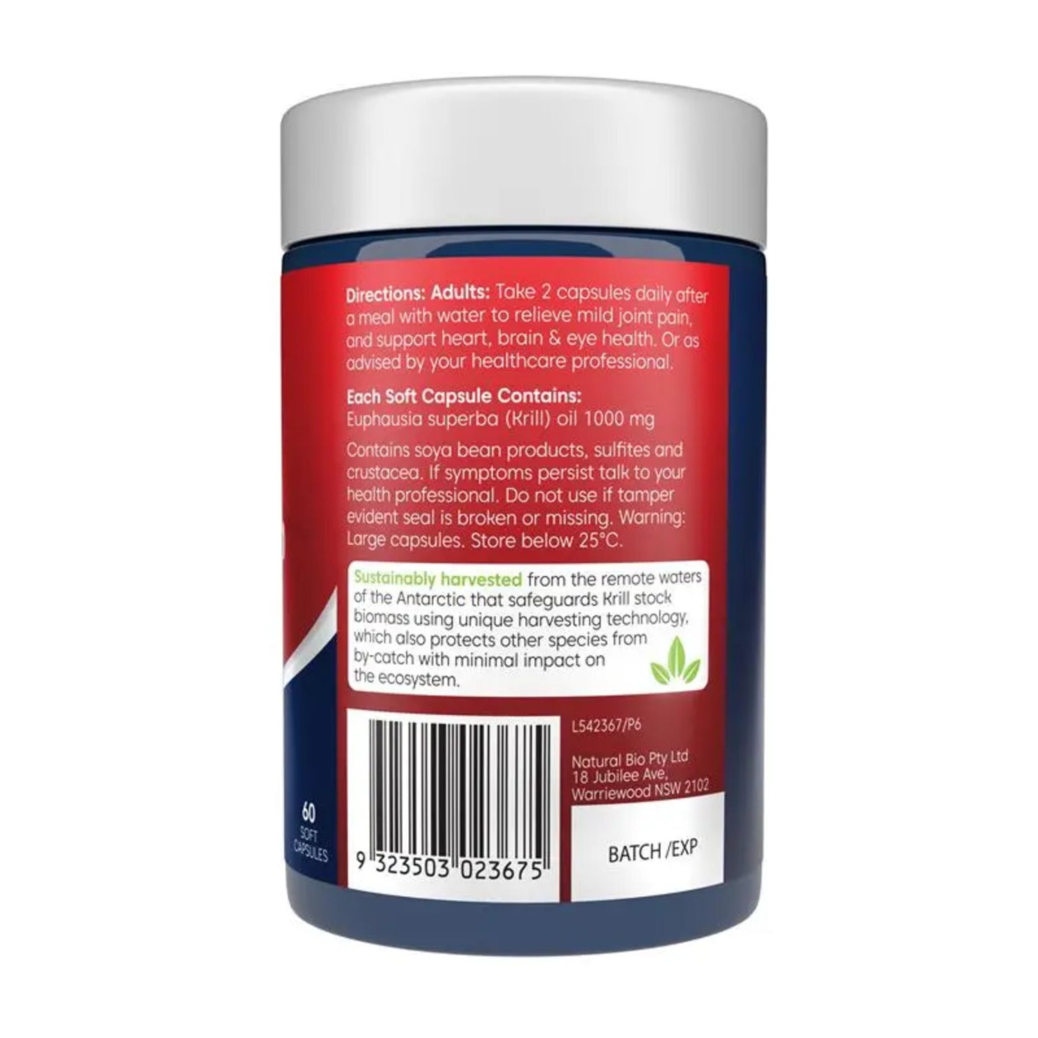 Bioglan Red Krill Oil 1000mg 60 Capsules - BeeVitamins