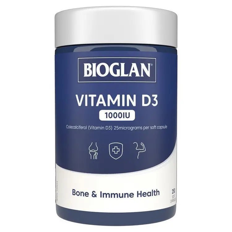 Bioglan Vitamin D3 1000IU 250 Capsules - BeeVitamins