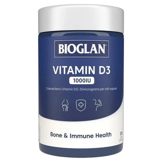 Bioglan Vitamin D3 1000IU 250 Capsules - BeeVitamins