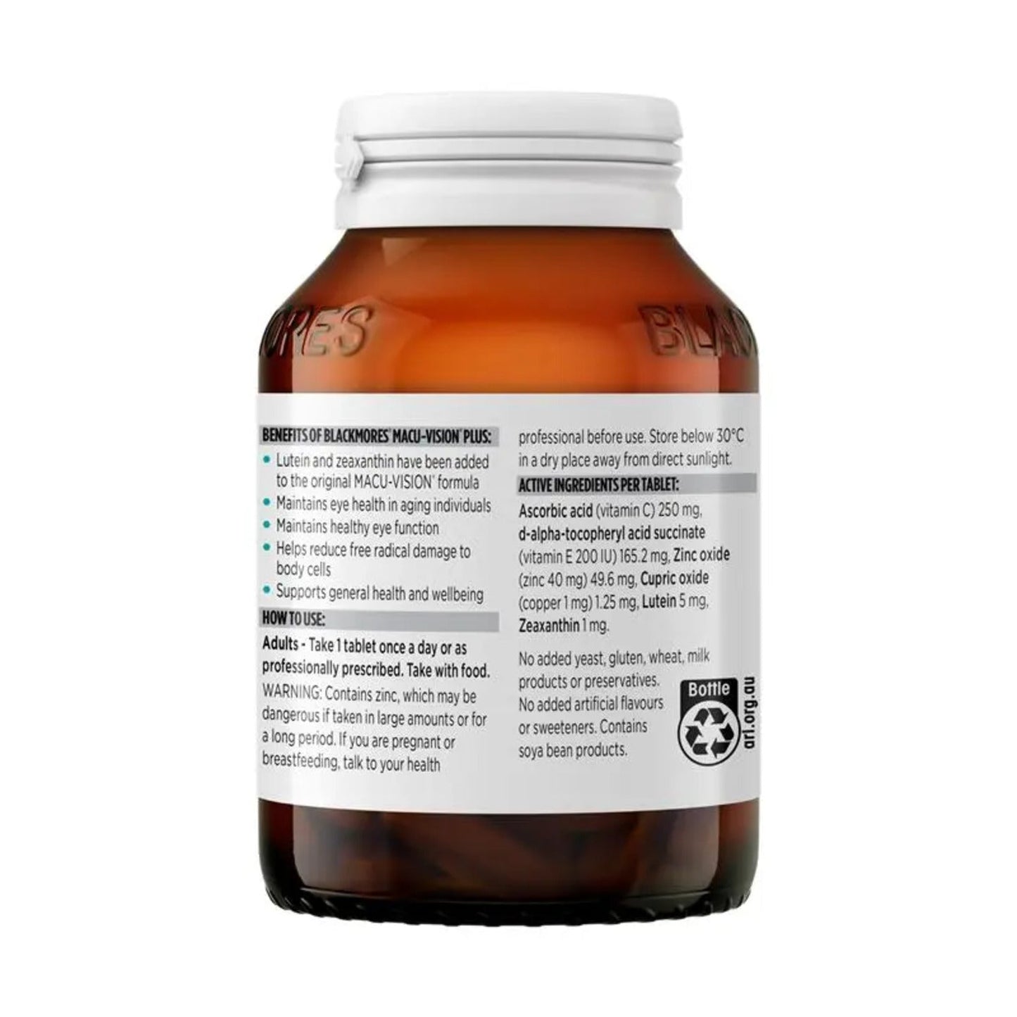 Blackmores Macu Vision Plus Eye Care Vitamin 120 Tablets - BeeVitamins