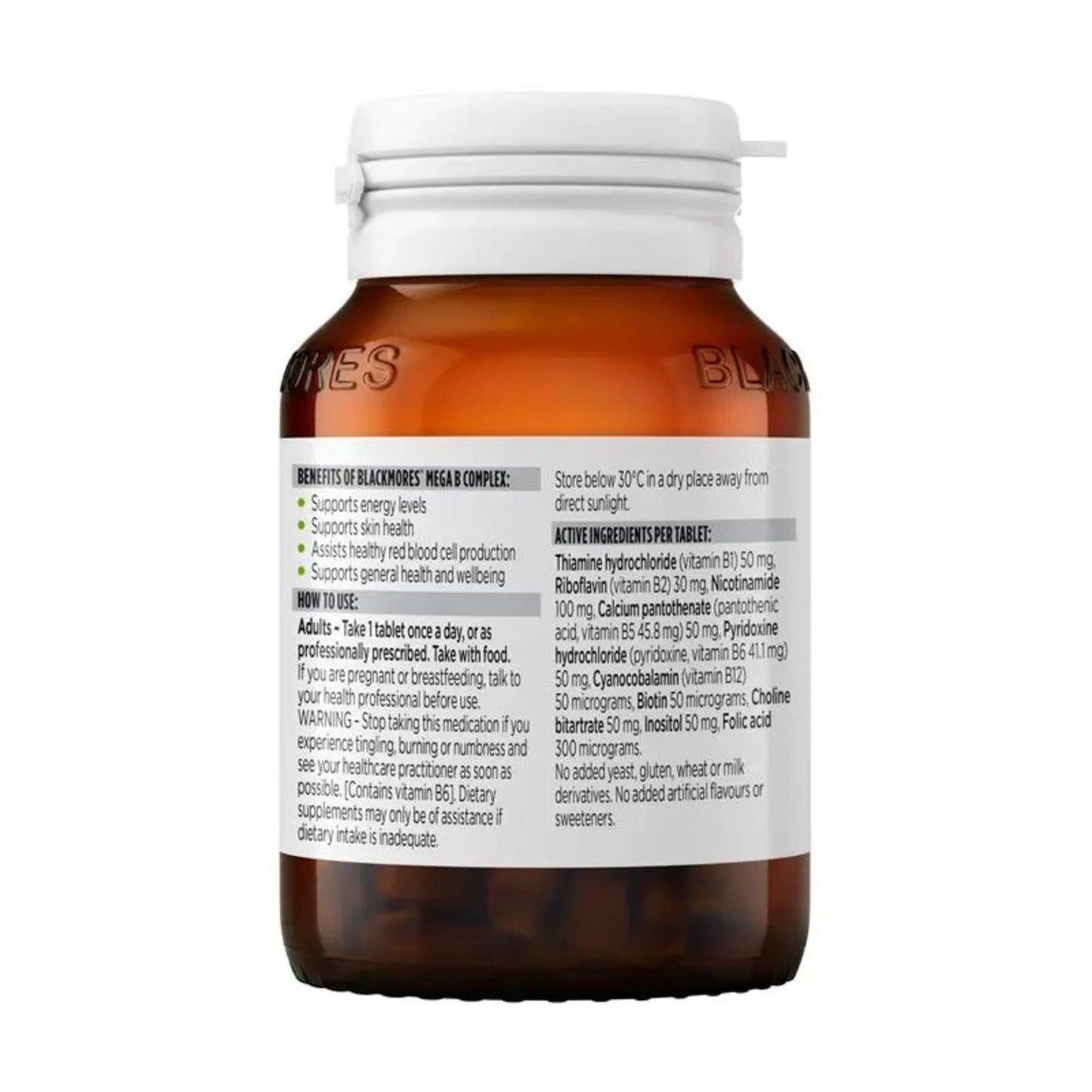 Blackmores Mega B Complex 75 Tablets - BeeVitamins