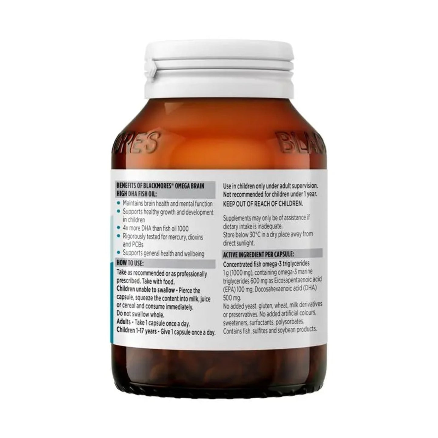 Blackmores Omega Brain 60 Capsules - BeeVitamins