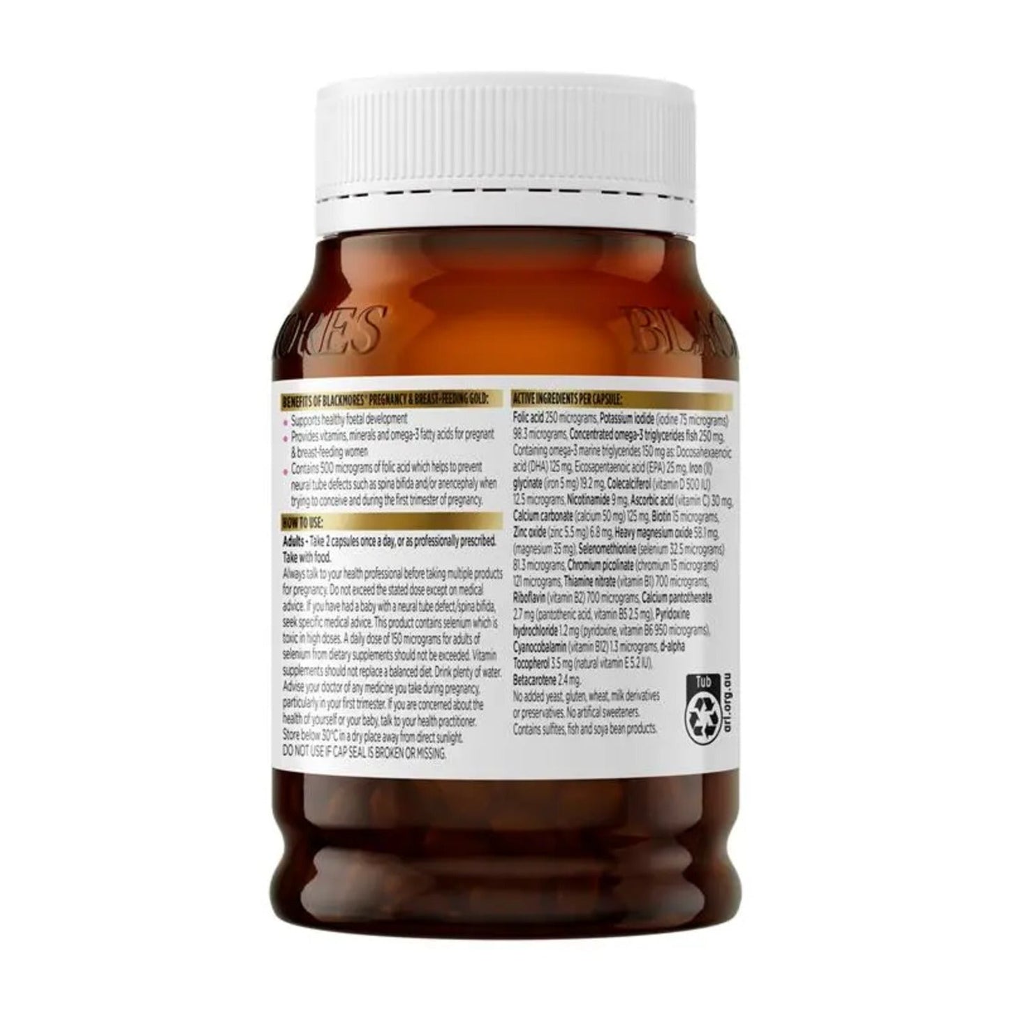 Blackmores Pregnancy & Breastfeeding Gold 180 Capsules - BeeVitamins